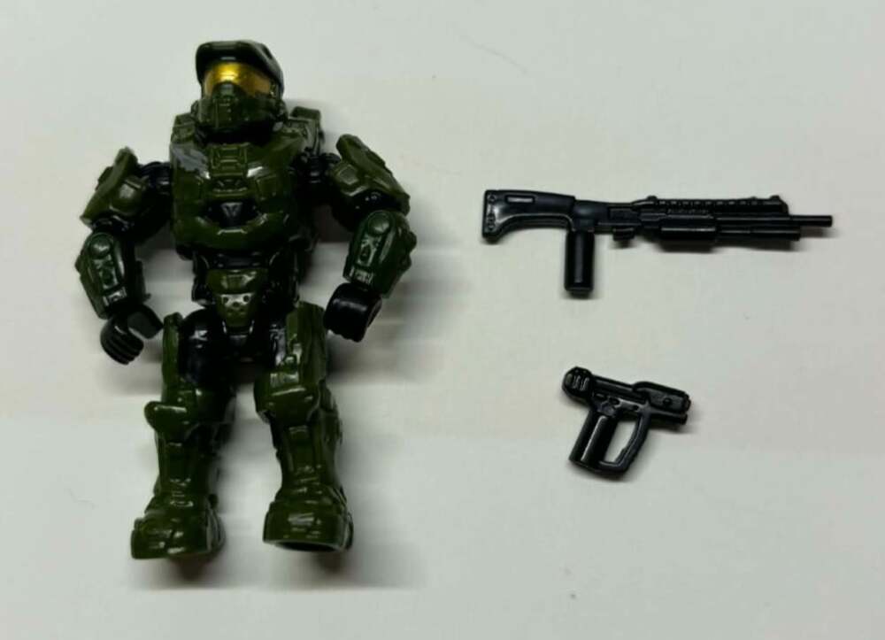 Halo Mega Bloks UNSC Master Chief Green 97380 Broadsword Figure and Weapons